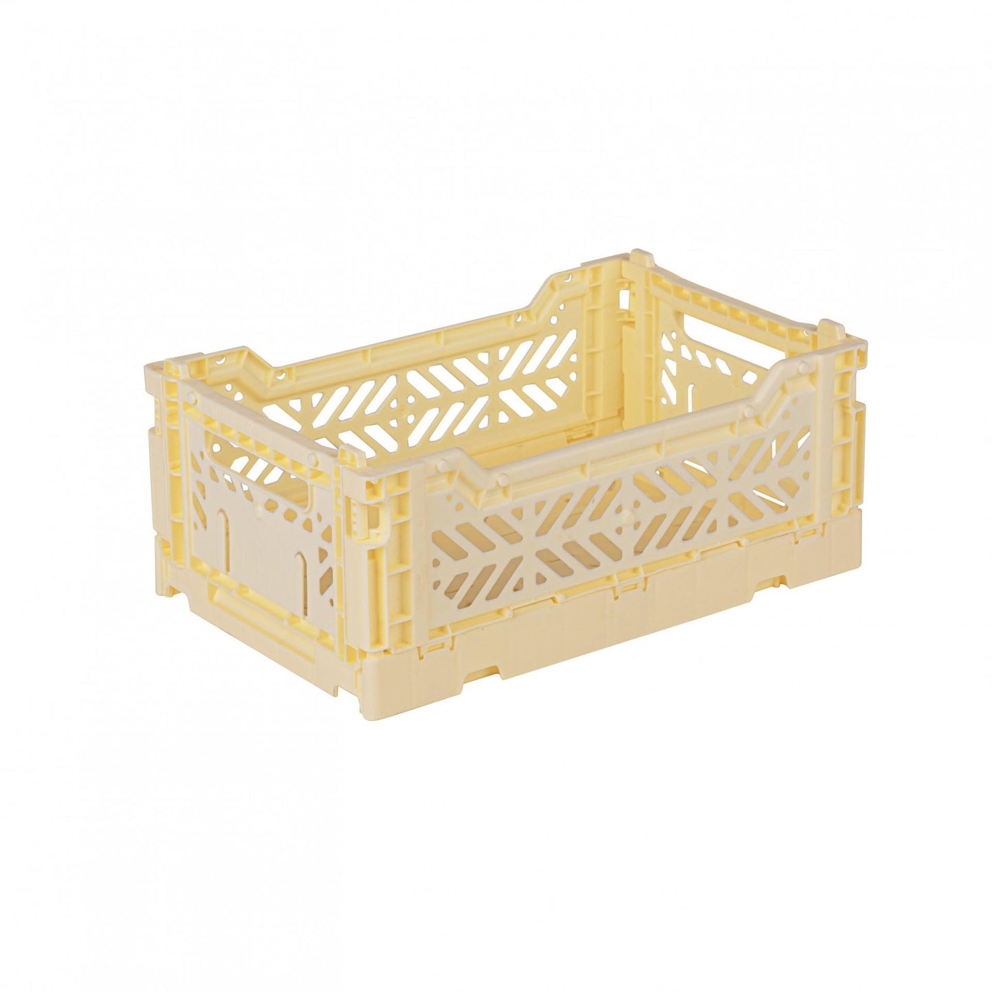 AYKASA Folding Crate, Sturdy Folding Box, Plastic, Stackable, Banana, Mini (27 x 17 x 11 cm)