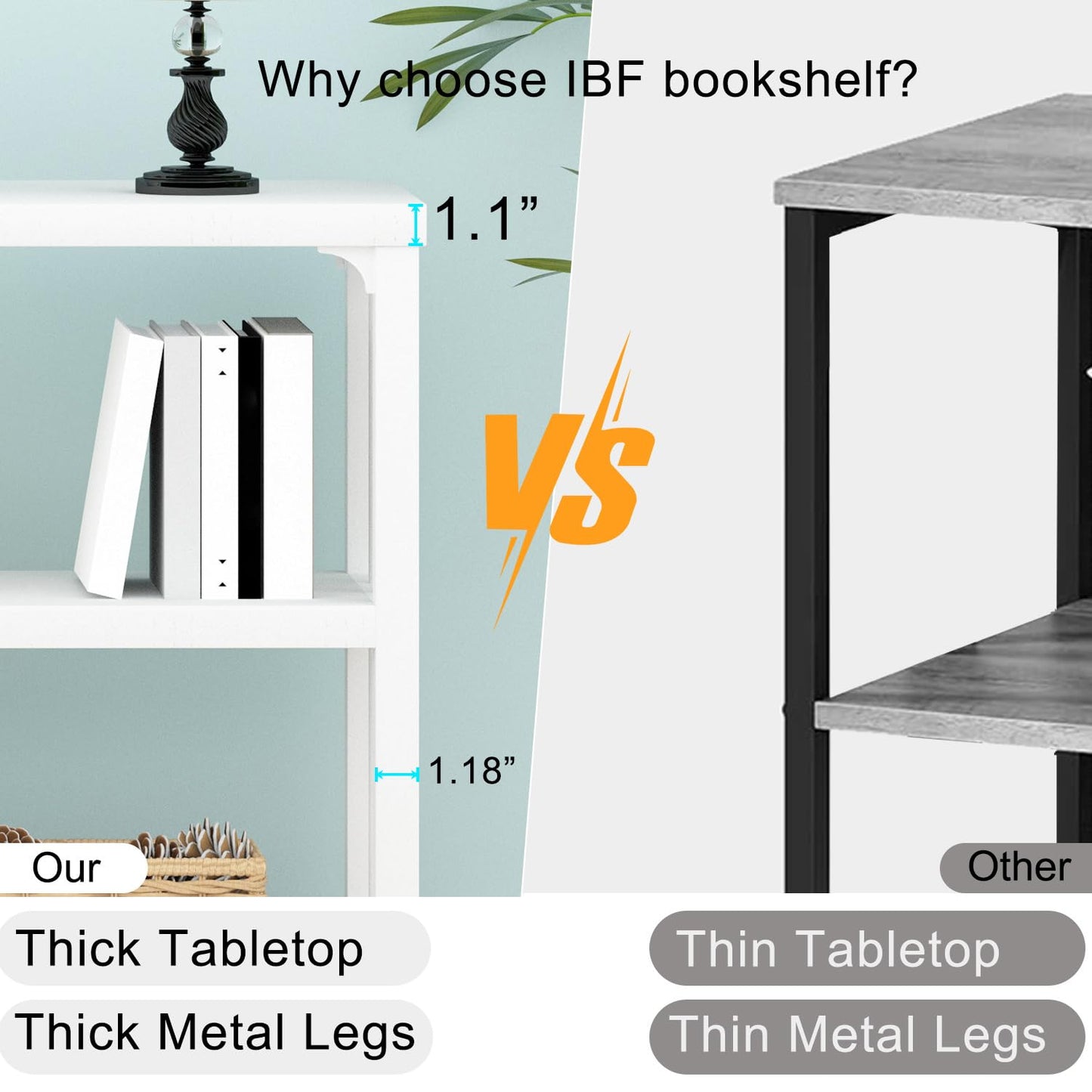IBF 5 Cube Storage Organizer Bookshelf Low Bookcase 120cm White Oak
