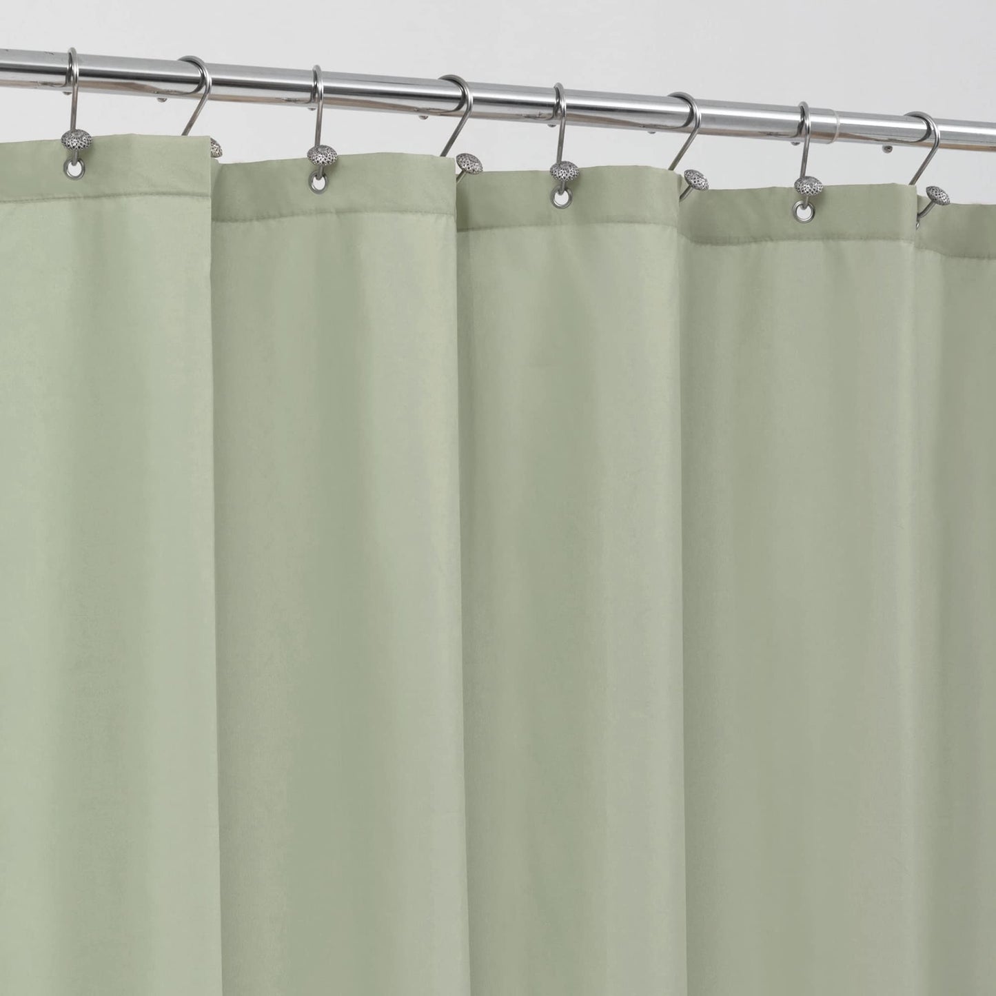 ALYVIA SPRING Sage Green Fabric Shower Curtain Liner Waterproof - Soft & Light-Weight Cloth Shower Liner with 3 Magnets, Hotel Quality & Machine