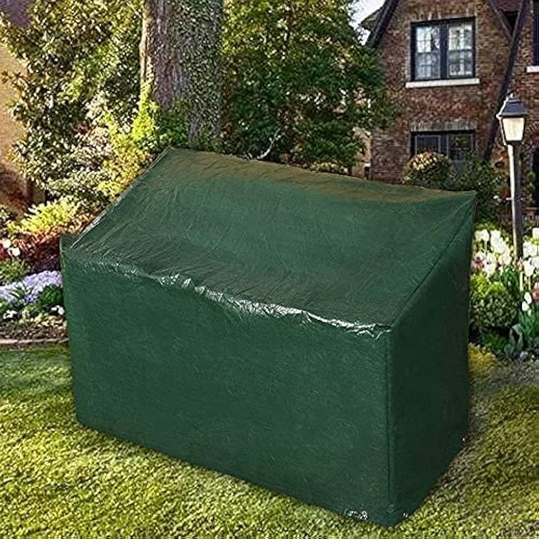 Ram® Heavy Duty 3 Seater Waterproof Outdoor Garden Bench Cover with Corner Eyelets and Securing Ropes – Suitable for Benches up to 160cm (Bench Cover)