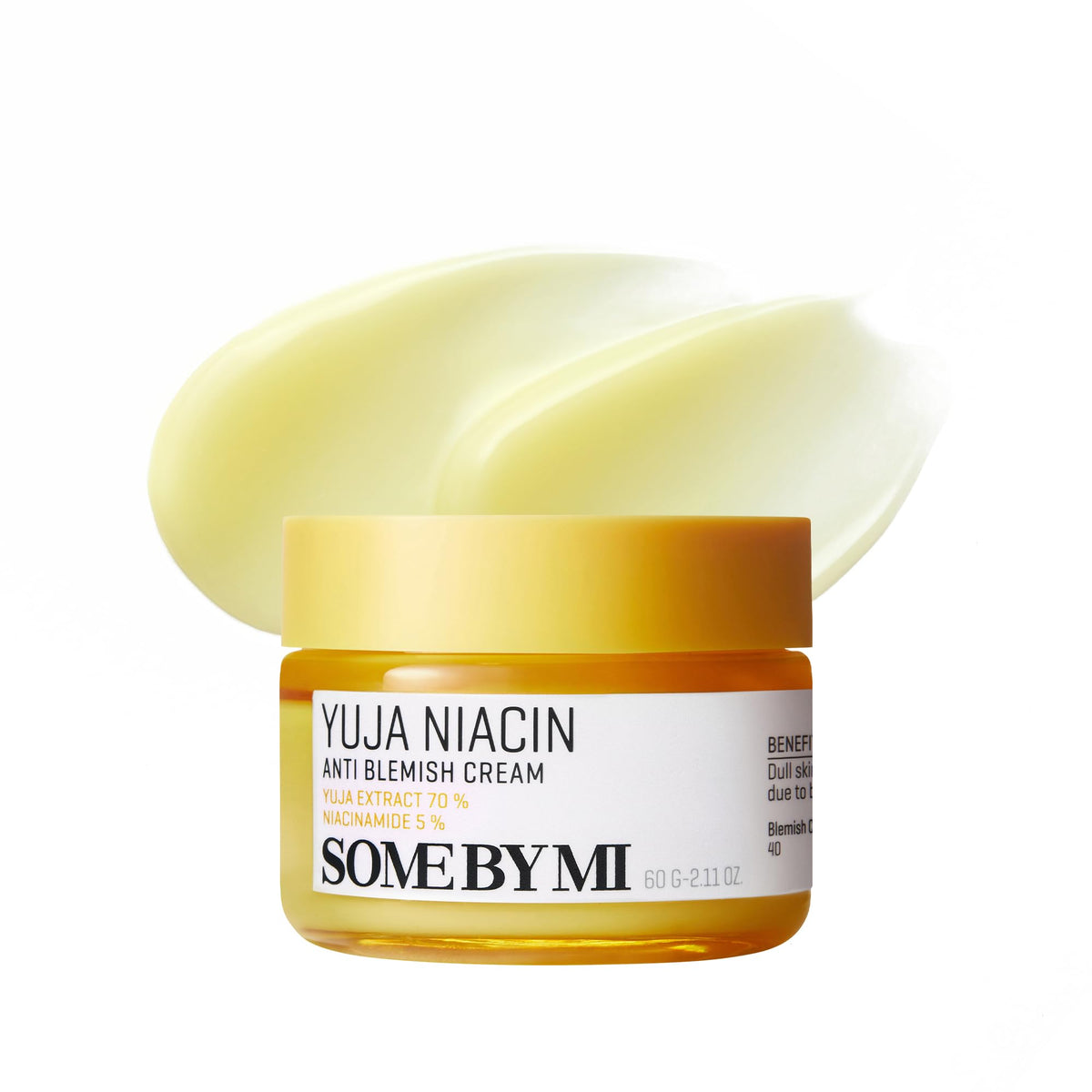 SOME BY MI Yuja Niacin Anti Blemish Cream 60ml ? Korean Skincare Brightening Face Moisturiser with 5% Niacinamide ? Daily Cream for Dark Spots,