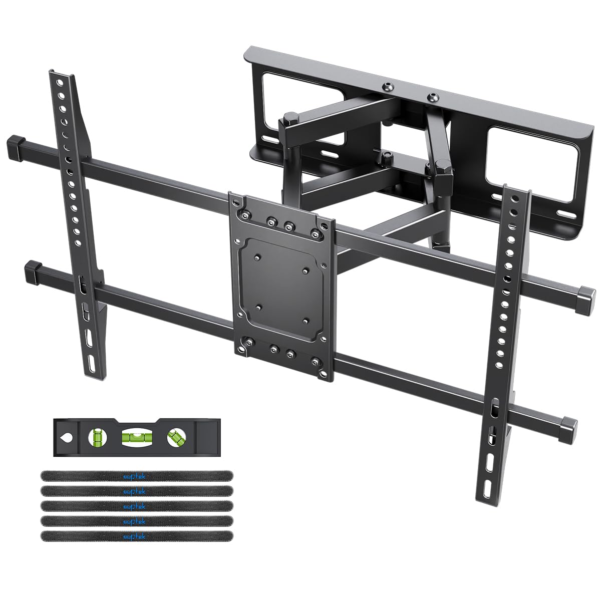 Suptek Full Motion TV Bracket for 32-84" TVs | 75/70/65/55/50/48/43/42/40 Inch Swivel Wall Mount | Space Saving Tilt Design | Fits Wood Studs & VESA