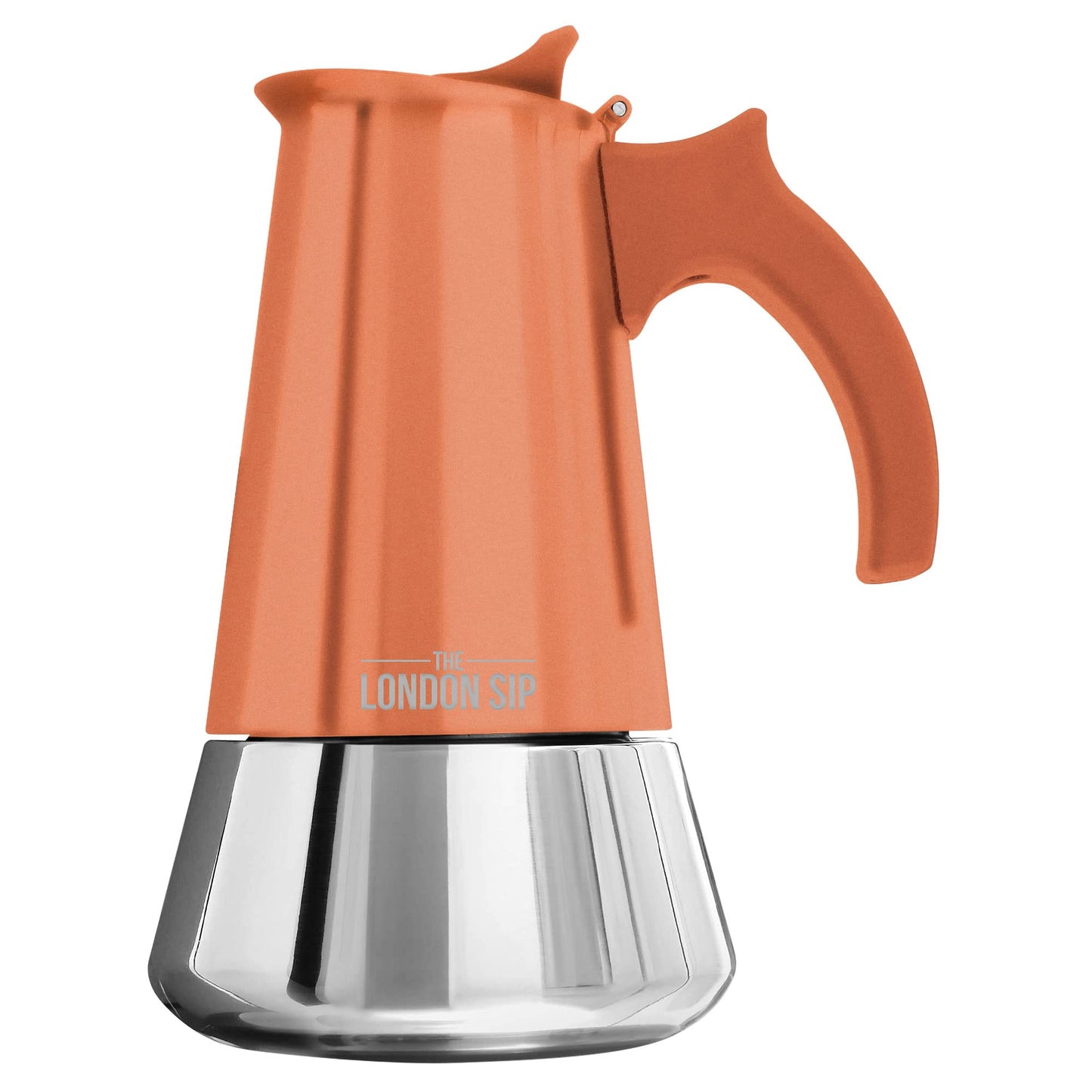The London Sip Stainless Steel Induction Stovetop Espresso Maker - Make Cafe Quality Italian Style Coffee at Home with This Premium Moka Pot in Modern