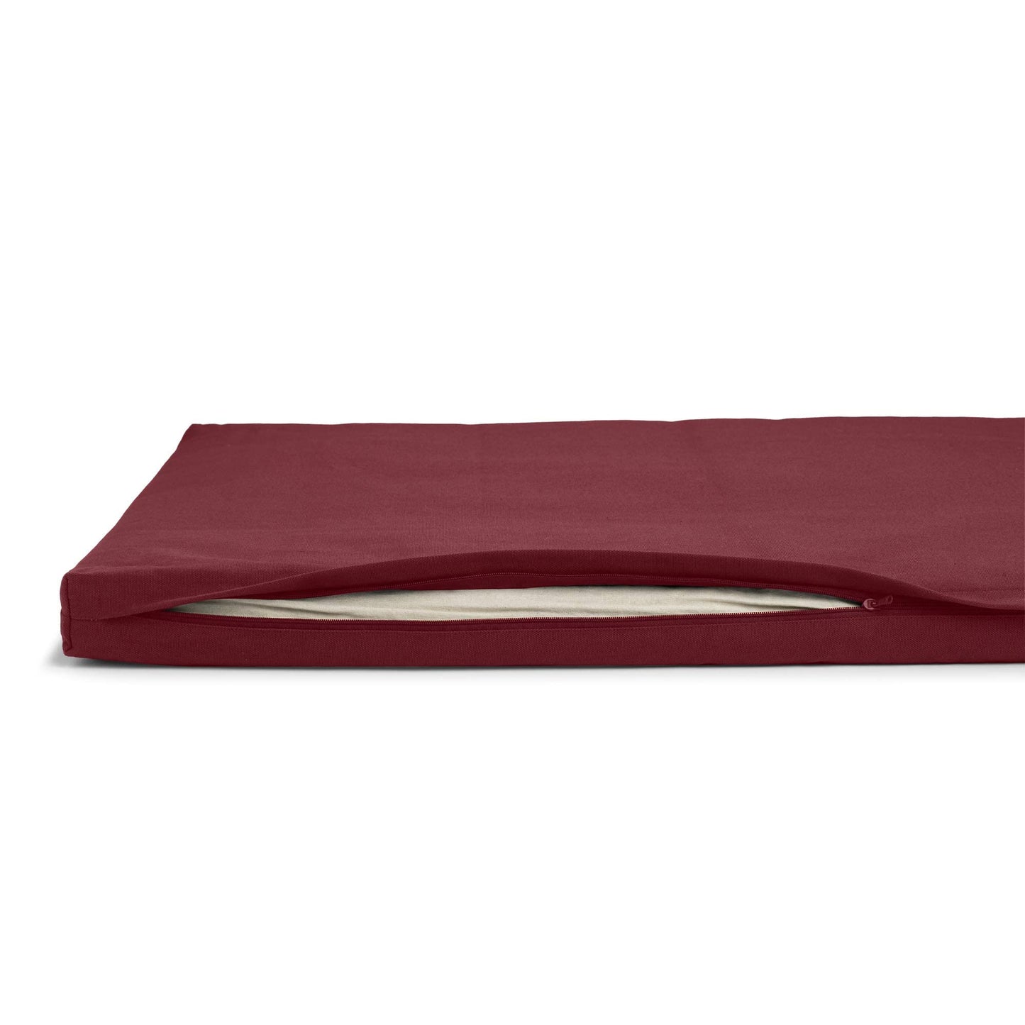 basaho Zabuton Meditation Mat | Organic Cotton | Recycled Fibre Filling (Tibetan Maroon)