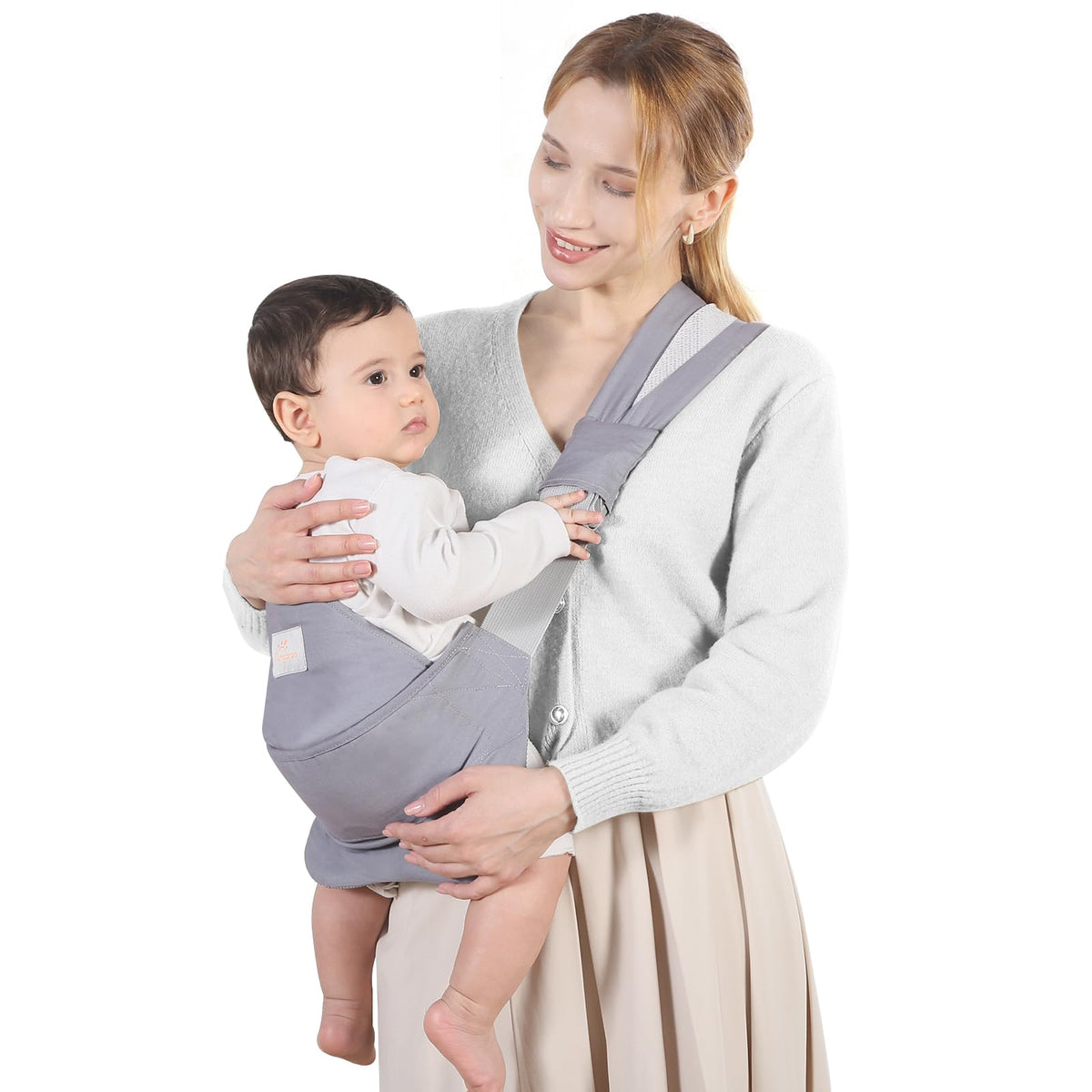 Mumgaroo Baby Sling, Adjustable Toddler Carrier, Breathable Baby Sling Carrier with Thick Shoulder Straps for Newborn, Infant, Toddler, 3-36 Months