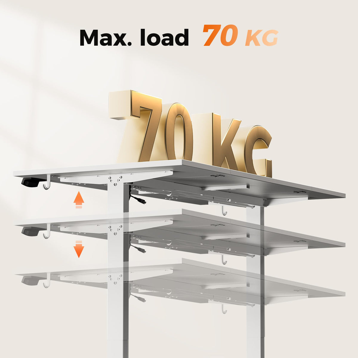 Agilestic Height Adjustable Electric Desk, 2 Memory Height, 120x80cm