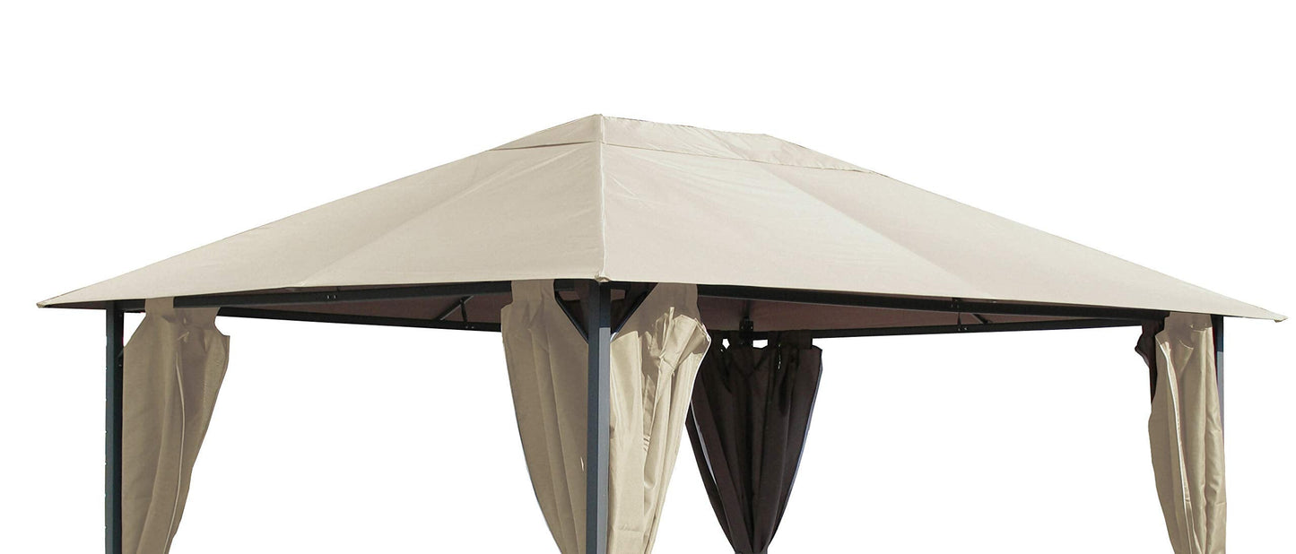 QUICK STAR Replacement roof for garden pavilion 3x4m Beige antique pavilion roof replacement cover