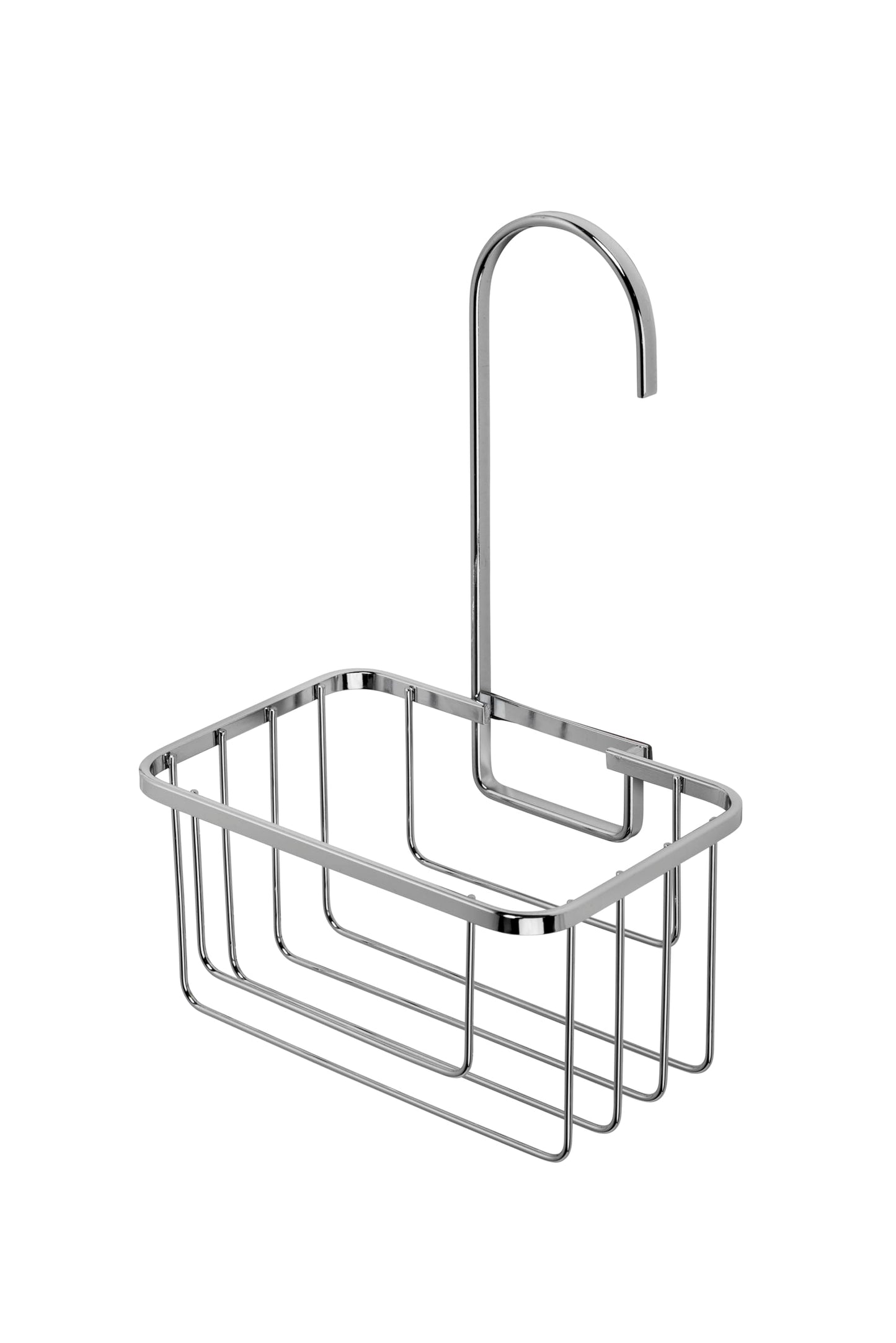 Croydex Shower Caddy Hanging Shower Storage - Hook Over Rack with No Drilling Required with Secure Self-Adhesive Pad Included, Rust Free Stainless