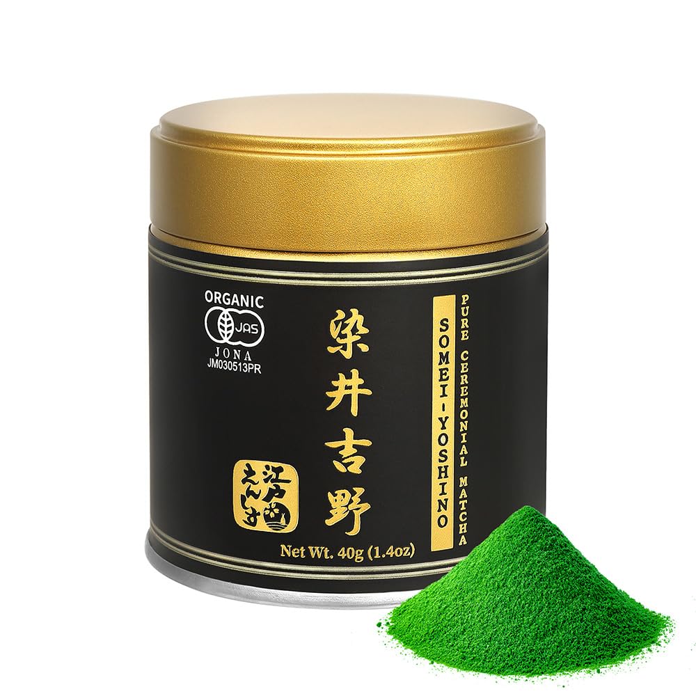 YEDOENSIS Pure Ceremonial Matcha "Somei-Yoshino" - Japanese Green Tea Ceremonial Matcha Powder, Vegan, Gluten-Free (40g)