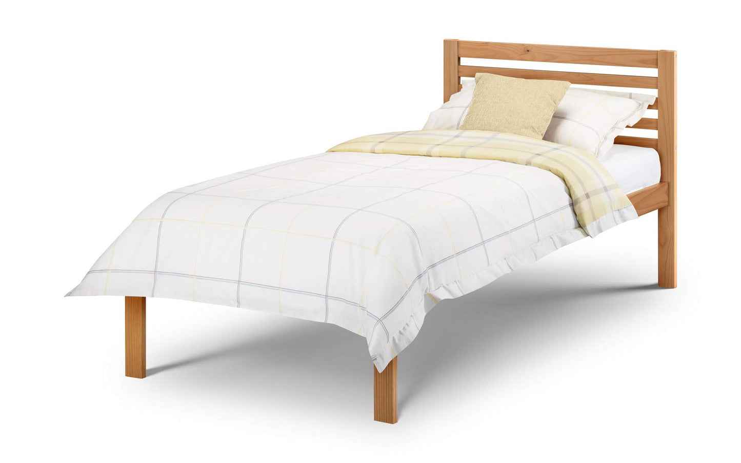 Julian Bowen Slocum Bed, Single, Solid Wood, Pine Effect - W100 x D195cm