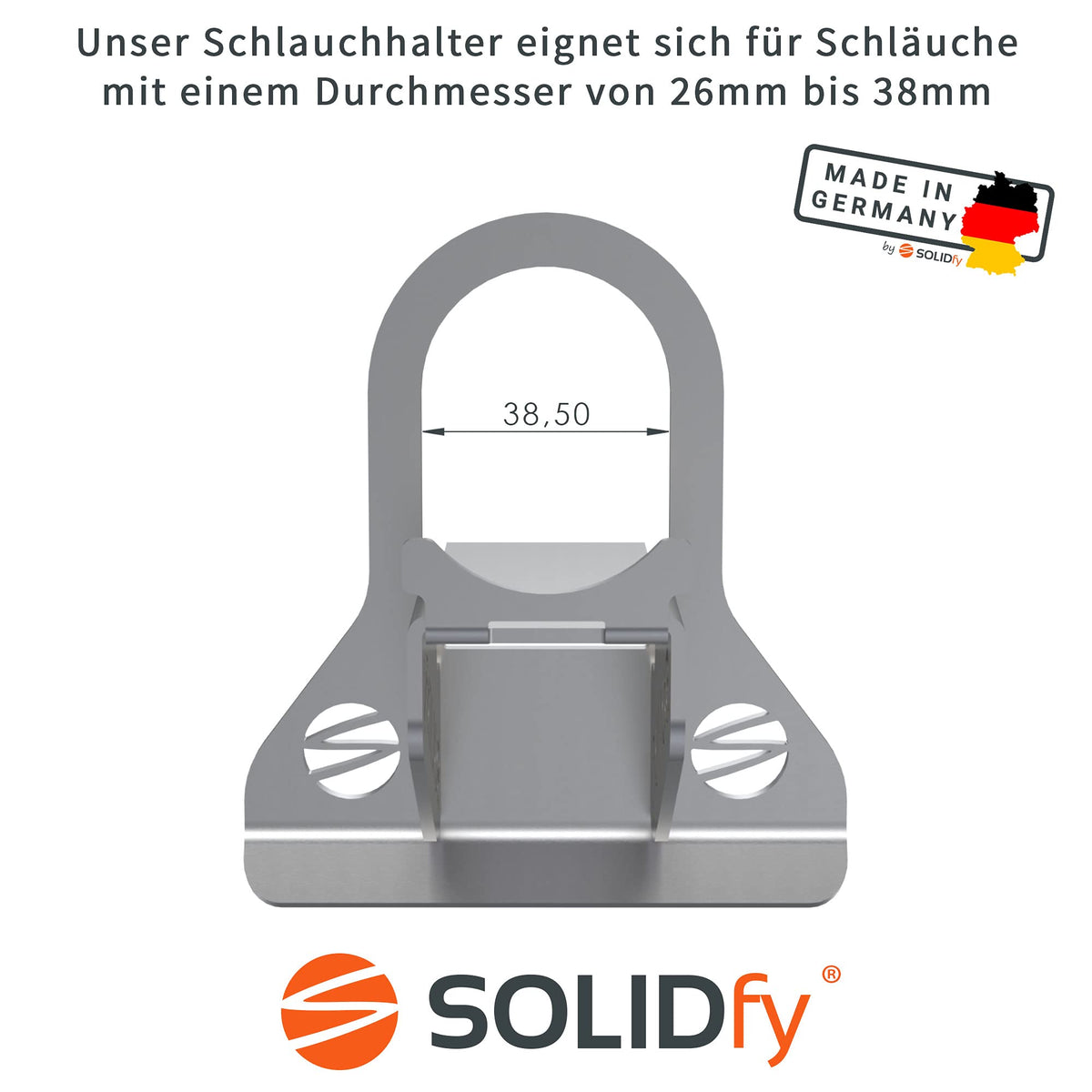 SOLIDfy? - 2 x 26 mm - 38 mm pool hose holder, kink protection made of stainless steel for Intex and Bestway swimming pools