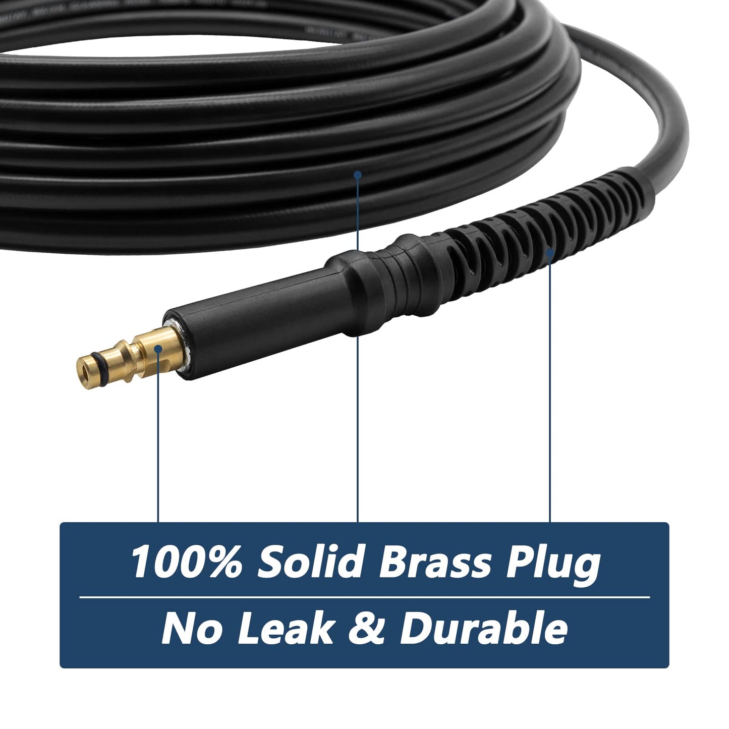 DERASL K?rcher High Pressure Washer Hose Extension 10M (for Quick Connect Models) for Karcher K2 K3 K4 K5 K6 K7 (30m)