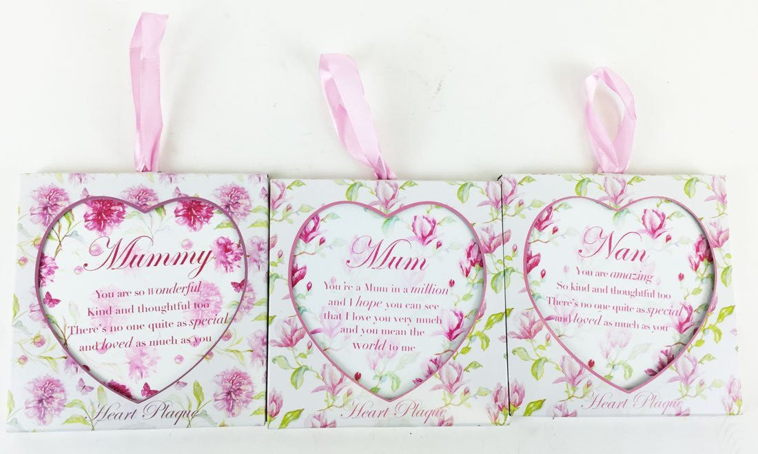 Nan / Mummy / Mum Heart Wall Plaque Gift Ideas For Her Birthday / Mothers Day-Mum