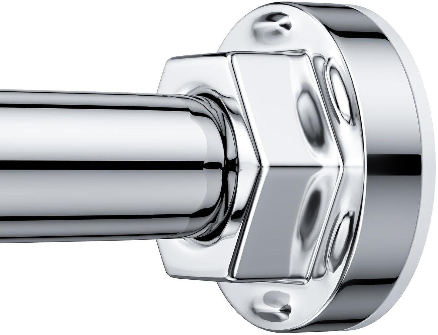 FOJELD Shower Curtain Rod 27-79 Inches Adjustable Shower Rod No Drilling, No Slip, Spring Tension Curtain Rod for Bathroom Kitchen Closet Windows