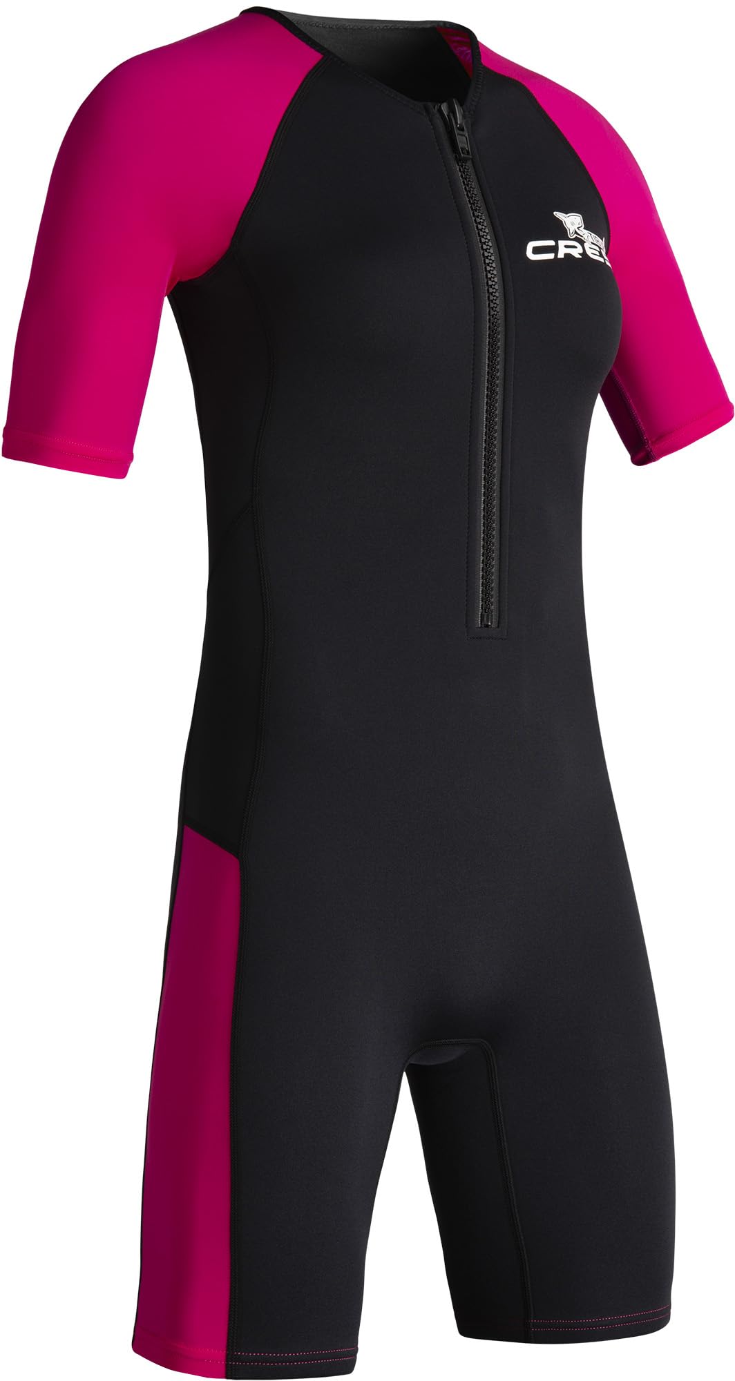 CRESSI Tiburon Lady Shorty Wetsuit 2mm - Wetsuit Shorty Women's made of Neoprene Ultra Stretch 1.5/2mm and Elastane, Black/Pink, S/2