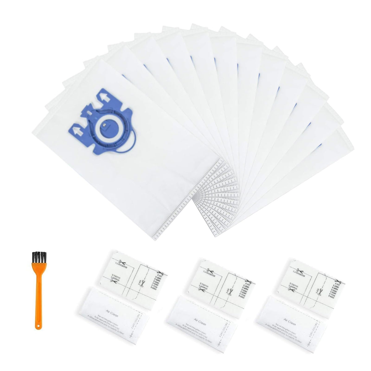 12 Pack C3 Hoover Bags Compatible with Miele Hoover Bags, Replaces for Miele GN Vacuum Bag, for Classic C1, Complete C3, S2, S5, S8, S400, S600, S2,