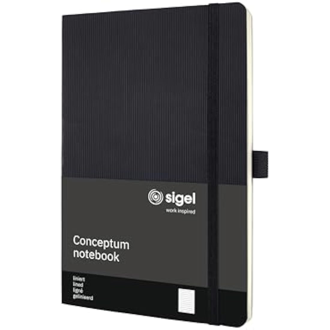 Sigel CONCEPTUM A5 Lined Softcover Notebook - Black