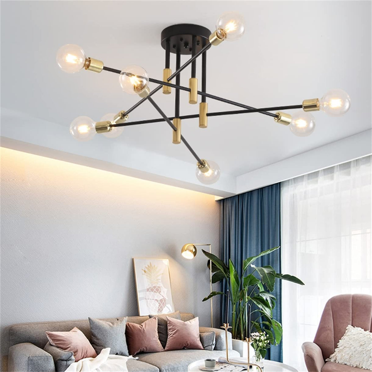 WQCSH Moderne The Minimalist Chandelier Creative Simple Dining Room Living Room Kitchen Office The Bar Decorate Artificial Satellite Modelling Design