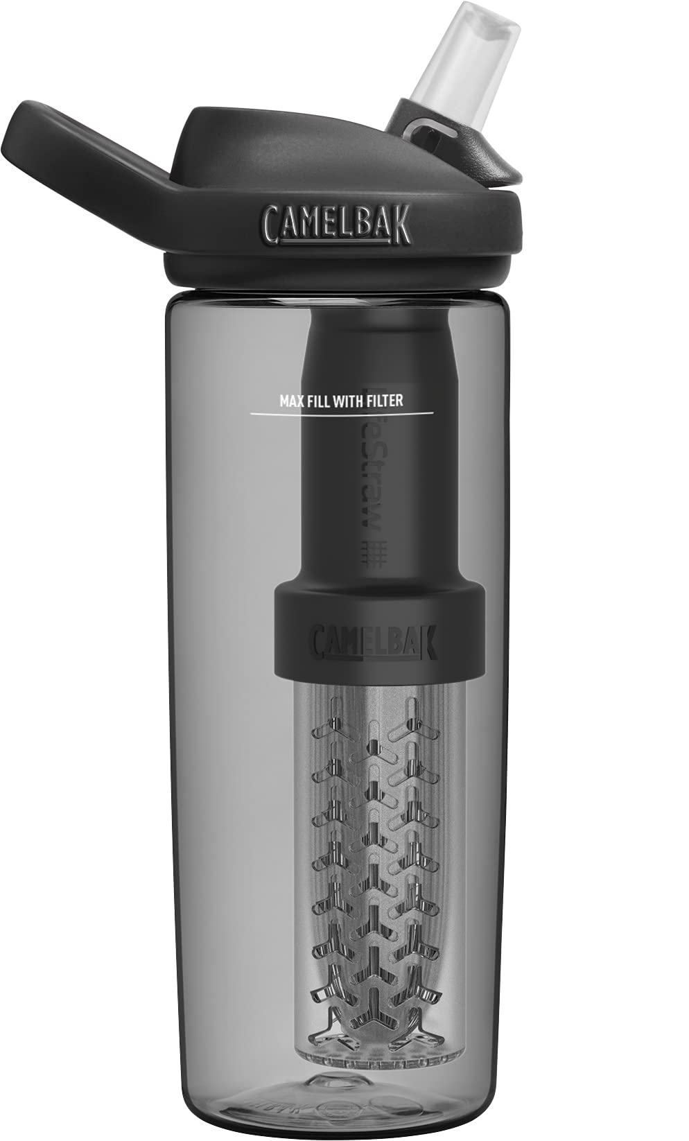 Camelbak Eddy+ 20Oz, Filtered By Lifestraw, Charcoal