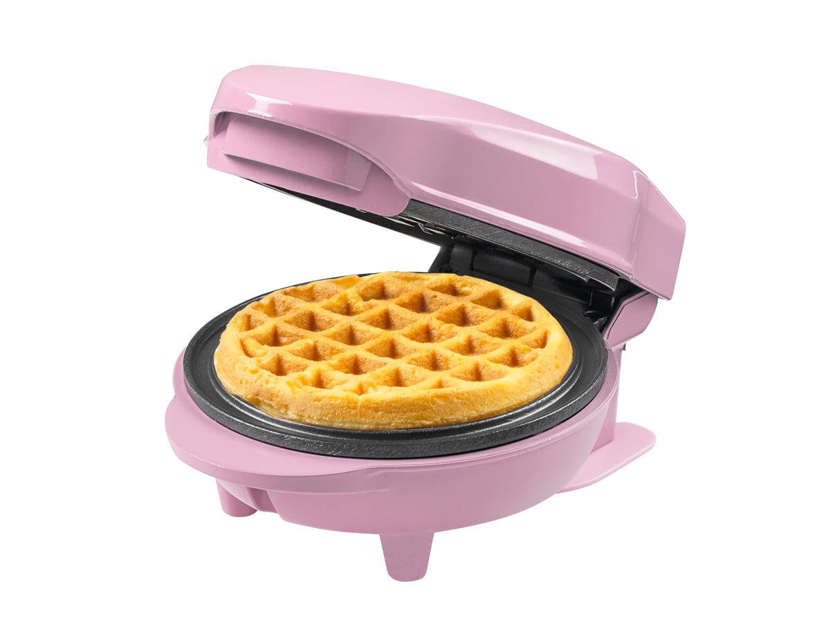Bestron AMW500PBS Mini Waffle Maker, Alloy Steel, Pink