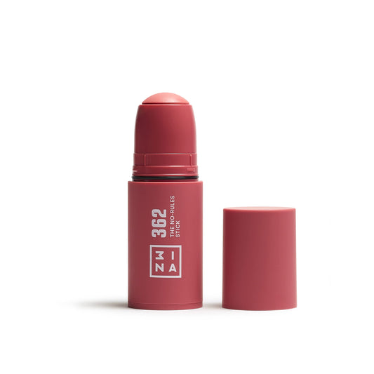 3INA MAKEUP - The No - Rules Stick 362 - Pink Blush Stick Matte for Sensitive Eyes Lips & Cheeks with Hyaluronic Acid - Cream Blush for a Natural