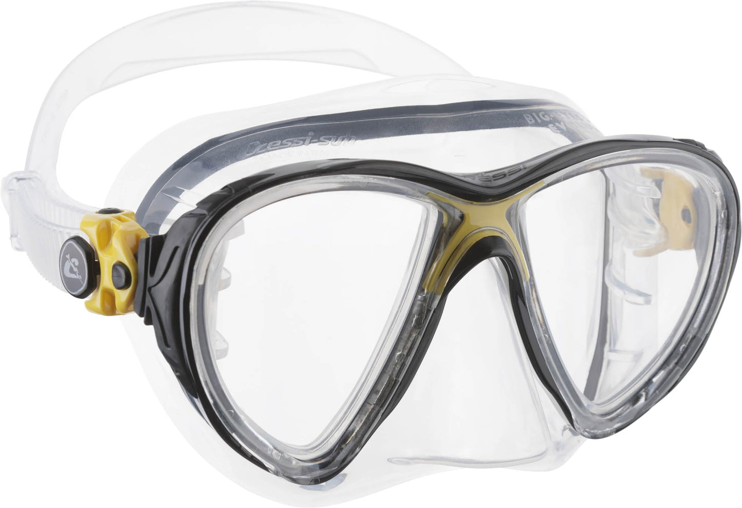 Cressi Big Eyes Evolution Plus Kappa Ultra Dry Combo Diving Set (Made in Italy), Clear/Yellow