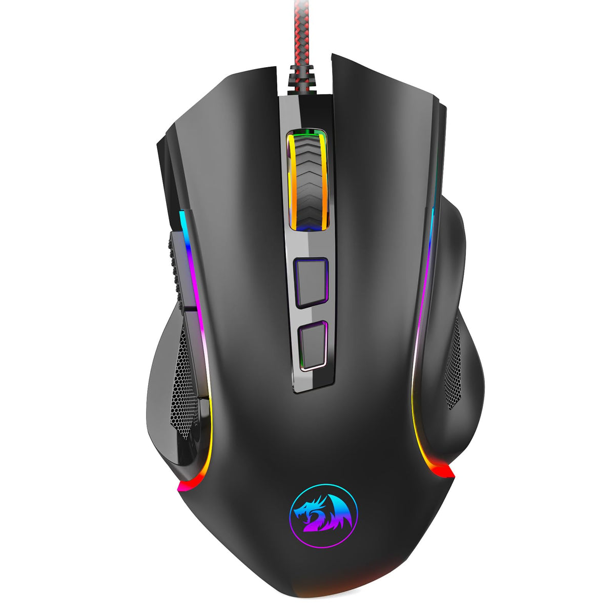 Redragon M602 Gaming Mouse, Ergonomic RGB Gaming Mouse Wired with 9 Programmable Buttons, 7200 DPI Adjustable, 7 Backlit Modes, Professional Optical