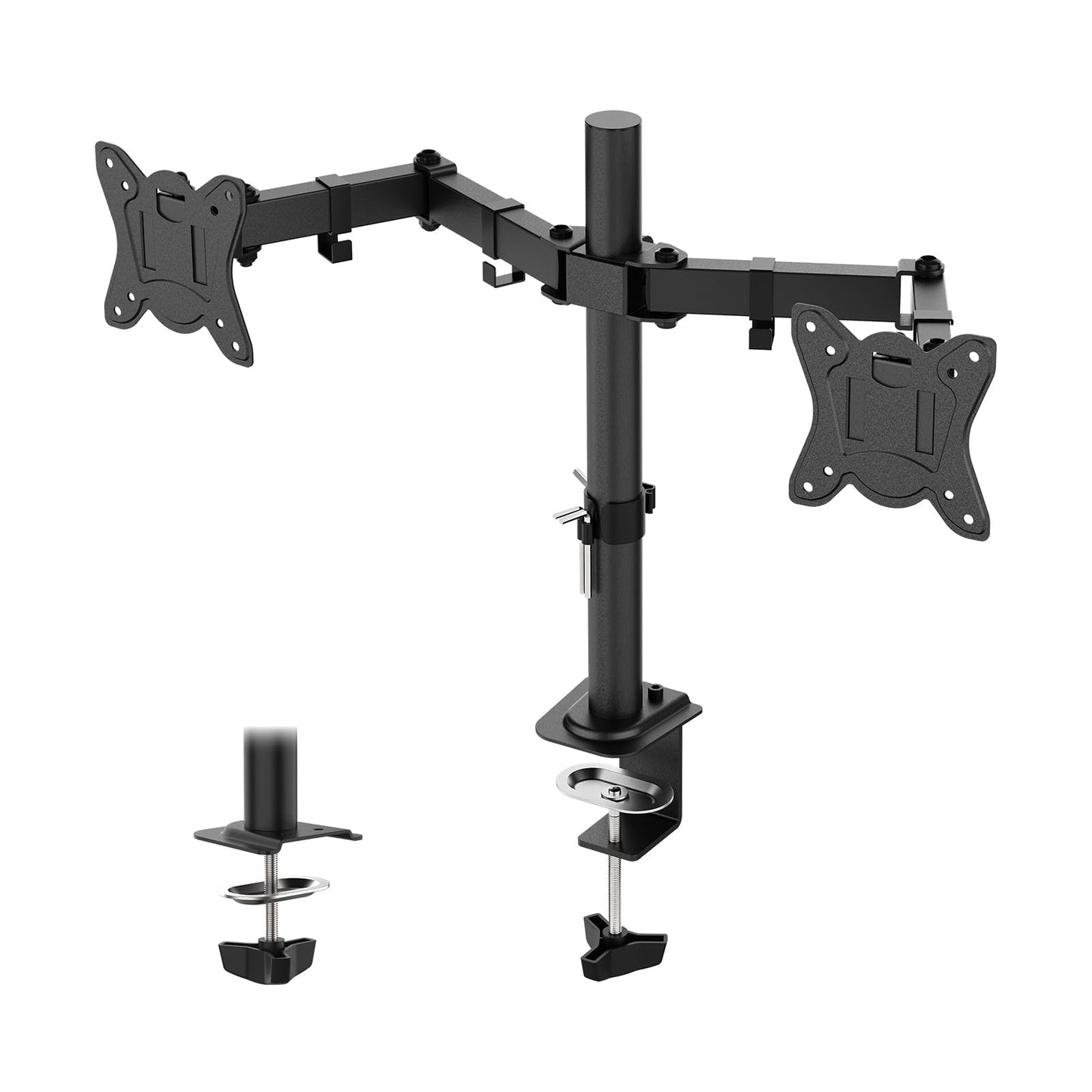 GRIFEMA Dual Monitor Arm Desk Mount for 13-27 inch Screens, Ergonomic Double Arms with 360? Rotation, Swivel, Full Motion Tilt, Height Adjustable