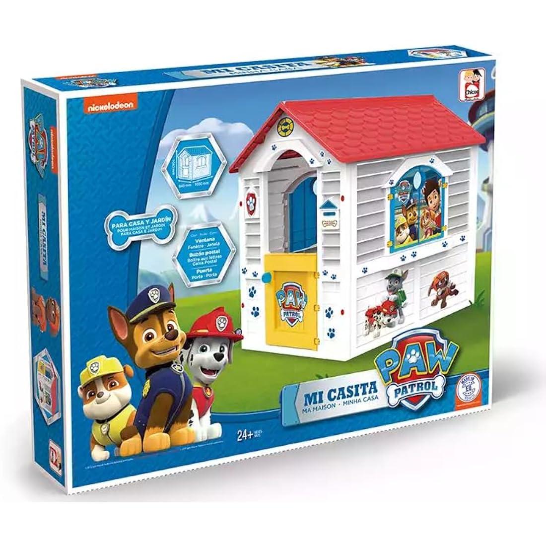 Chicos - Paw Patrol House | Garden Cabin for Children + 24 Months | Sturdy and Durable Outdoor Children's House with Easy Assembly Dimensions: 84 x 103 x 104 cm (89526)