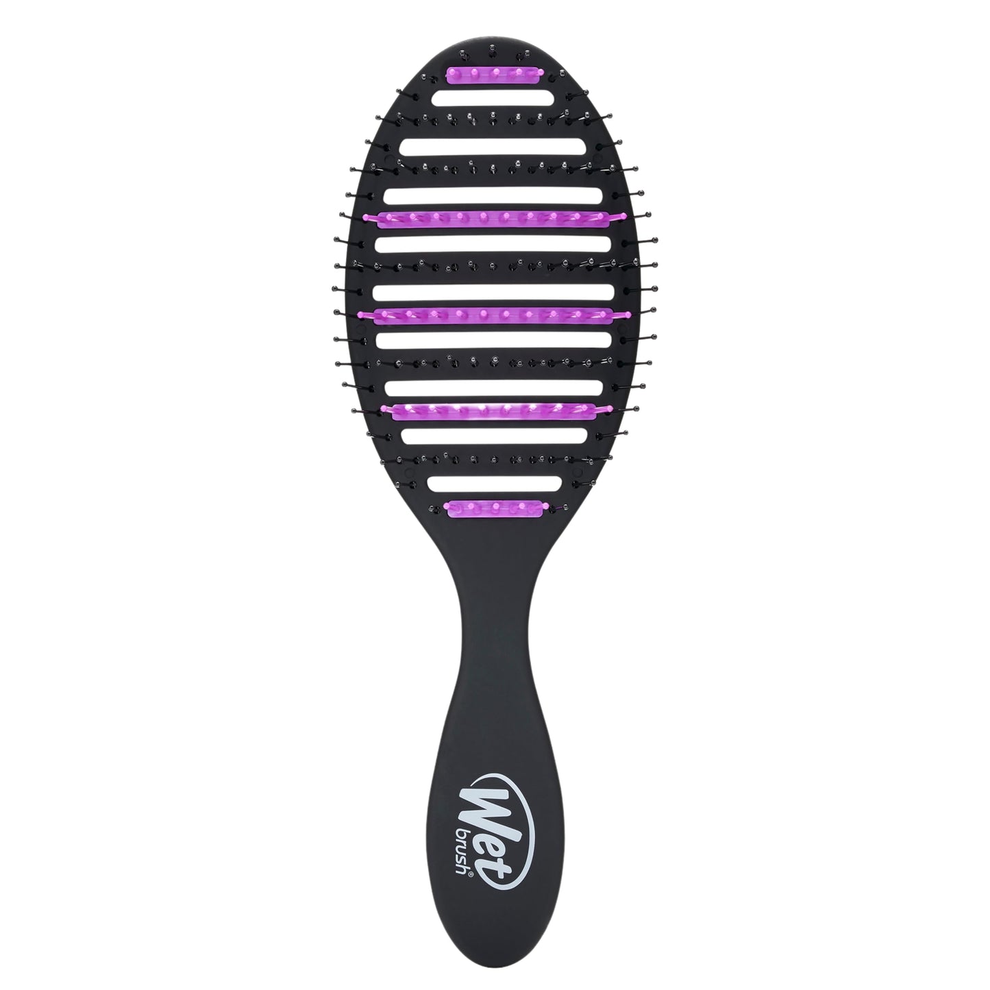WetBrush Speed Dry Detangler with Heat Resistant Heatflex Bristles and Open Vent Design to Dry Hair Faster, For All Hair Types, Infused with Charcoal,