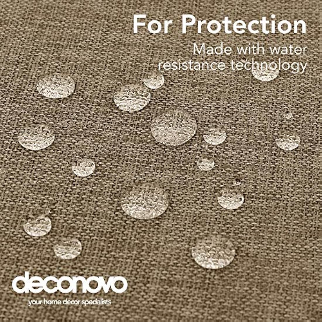 Deconovo Faux Linen Rectangle Water Resistant Table Cloth for Dinning 59x95in(150x240cm) Light Brown