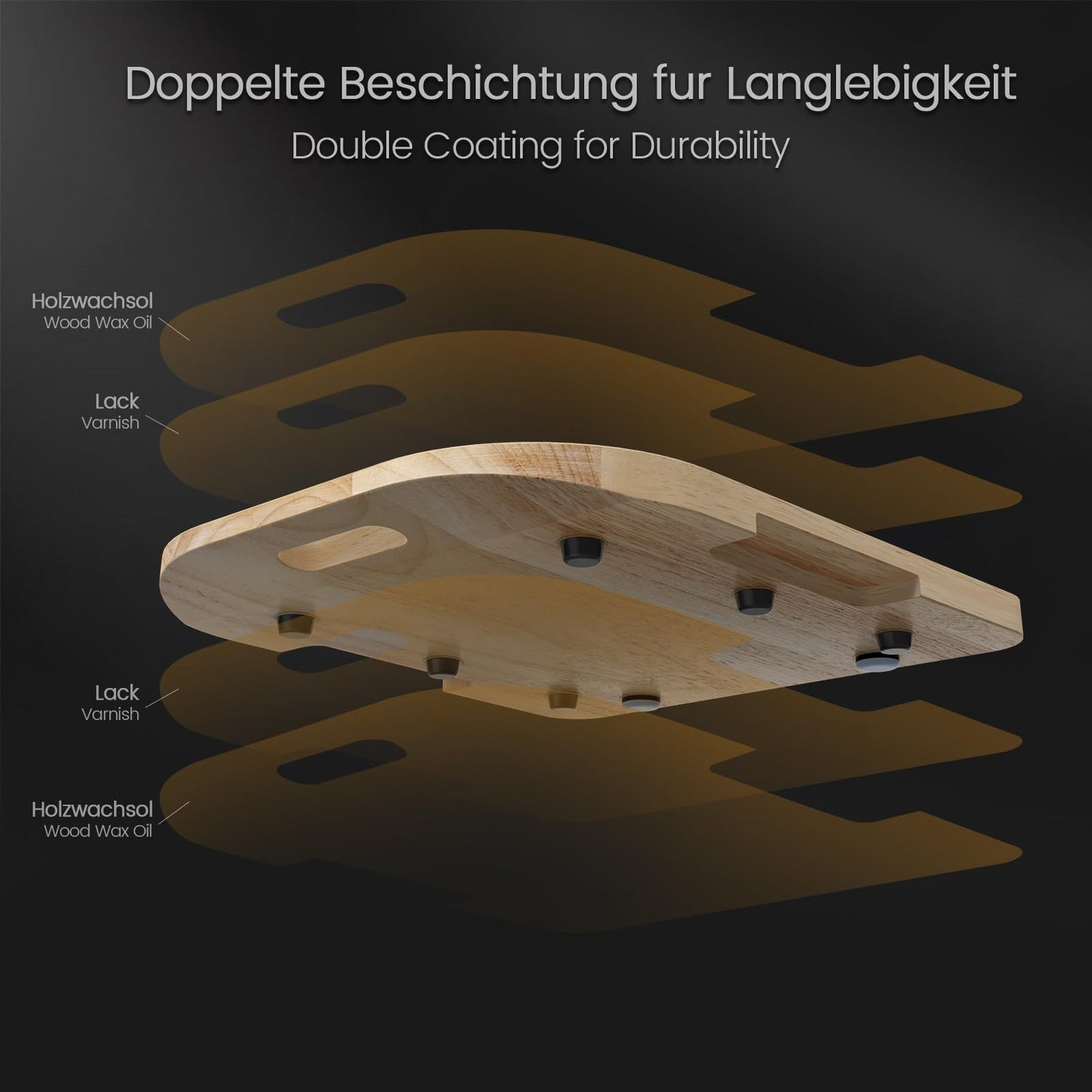 Siegvoll Thickened Sliding Board for Thermomix TM6 TM5 Rolling Board with Effortless Displacement, Thickened Wood Glider Accessories for Thermomix TM6