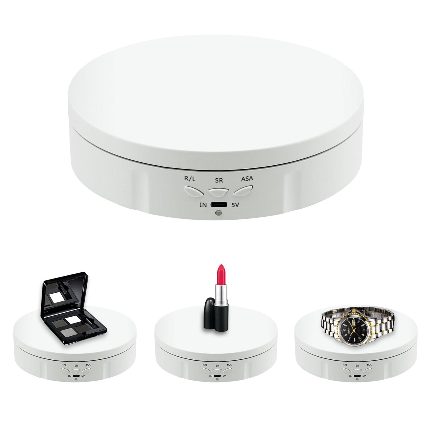 Mcbazel 360 Degree Rotating Display Stand for Photography,Electric Rotating Turntable Motorized Rotating Stand Display Table 10KG Load for Jewelry,