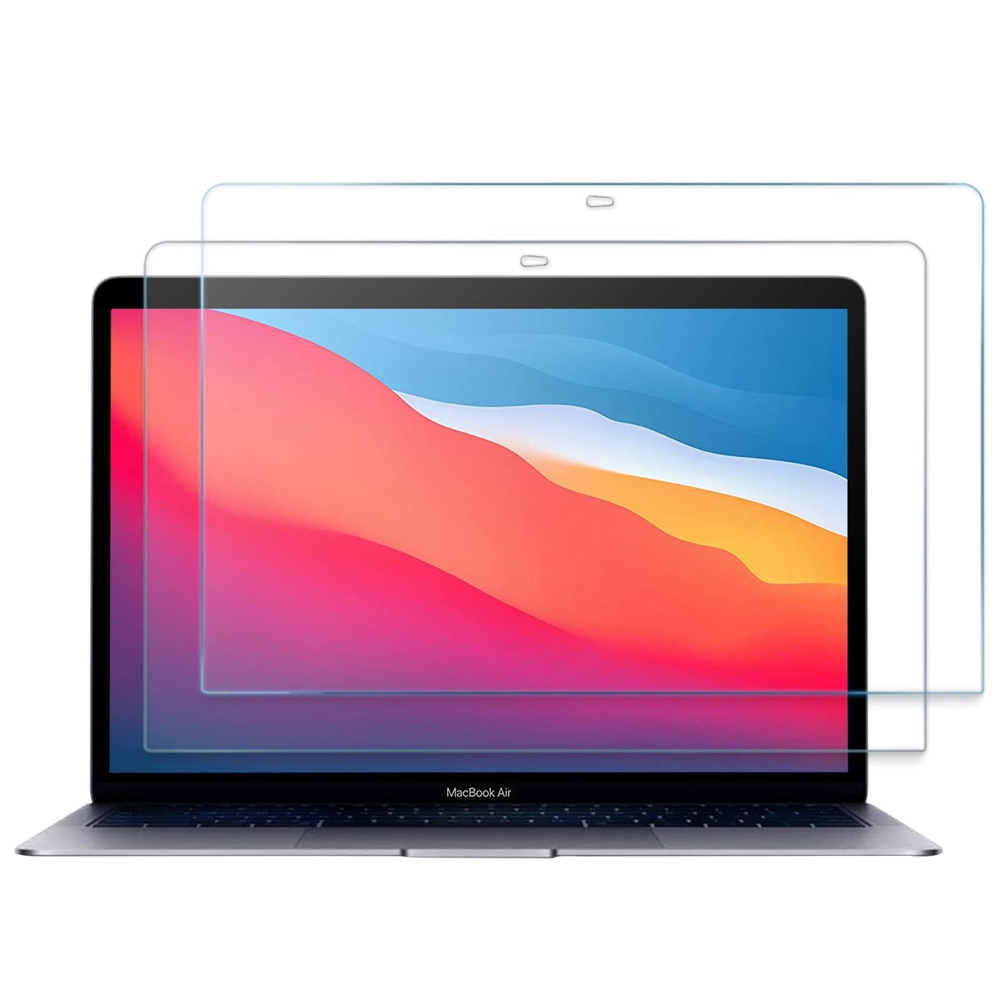 ProCase 2 Pack Tempered Glass Screen Protector for 13 Inch MacBook Air M1 Chip/MacBook Pro 13 M1 M2 Chip, 9H Screen Film Guard for Mac Air 13