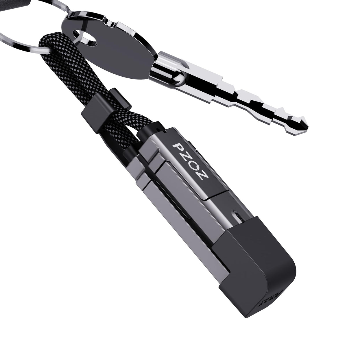 PZOZ Multi Charger Cable 60W Keychain Charger Cable LED Display Chubby Cable USB Cable,USB C to Lightning/Typec to USB C/USB A to Lightning/USB A to