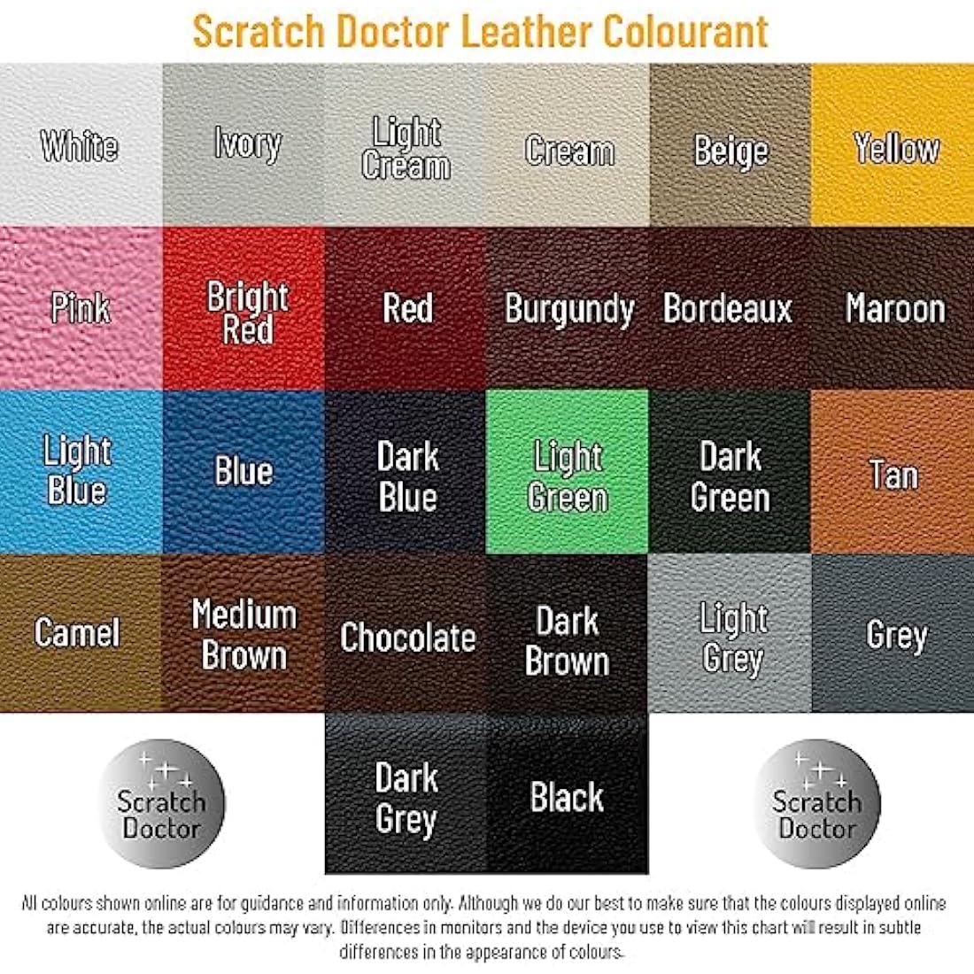 Scratch Doctor Complete Leather Repair Kit Patch, Fill, Repair & Recolour Scratches, Tears, Holes in Leather Furniture, Sofas, Car Seats (Beige)