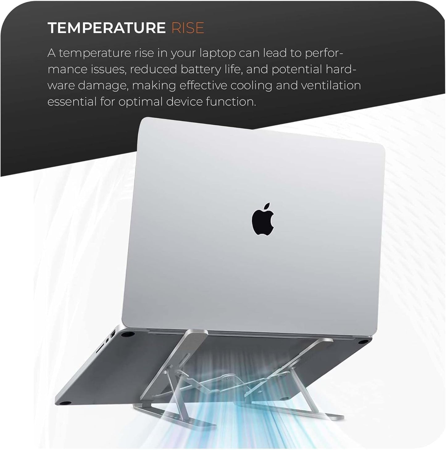 Roe Tenpo Adjustable Laptop Stand for Desk, 6-Angle Laptop Riser Portable Laptop Holder