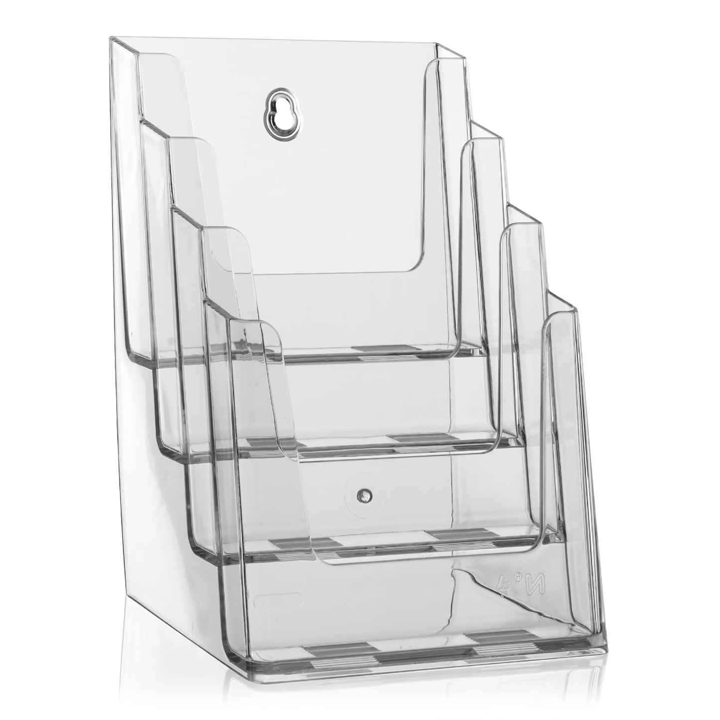 DIN A5 Table Brochure Stand with Four Levels, Flyer Stand, Transparent Flyer Holder and Brochure Holder, Leaflet Stand