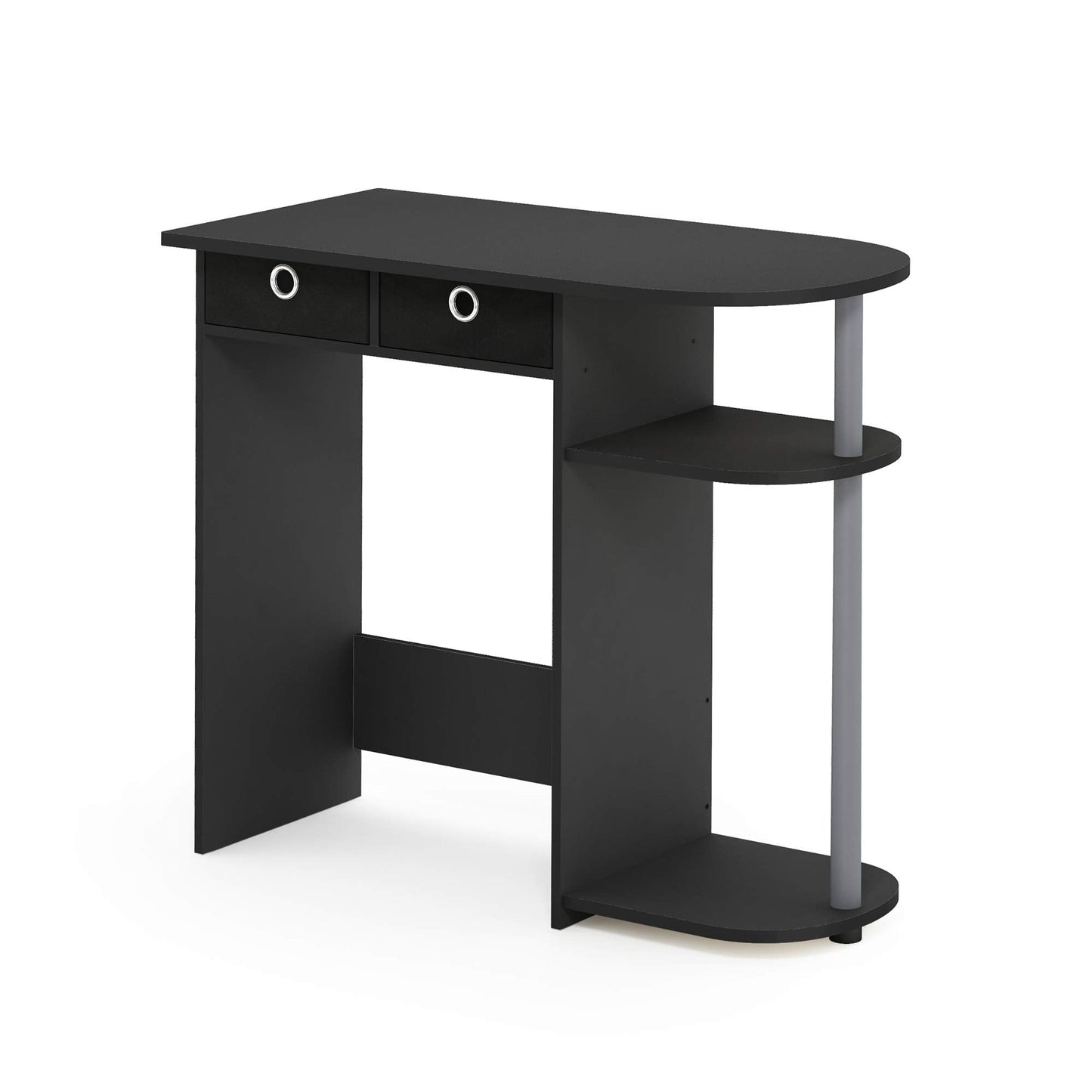 Furinno Go Green Home Laptop Notebook Computer Desk, Study Desk, Writing Desk, Black/Grey/Black, 80 (W) x 72.4 (H) x 39.6 (D) cm