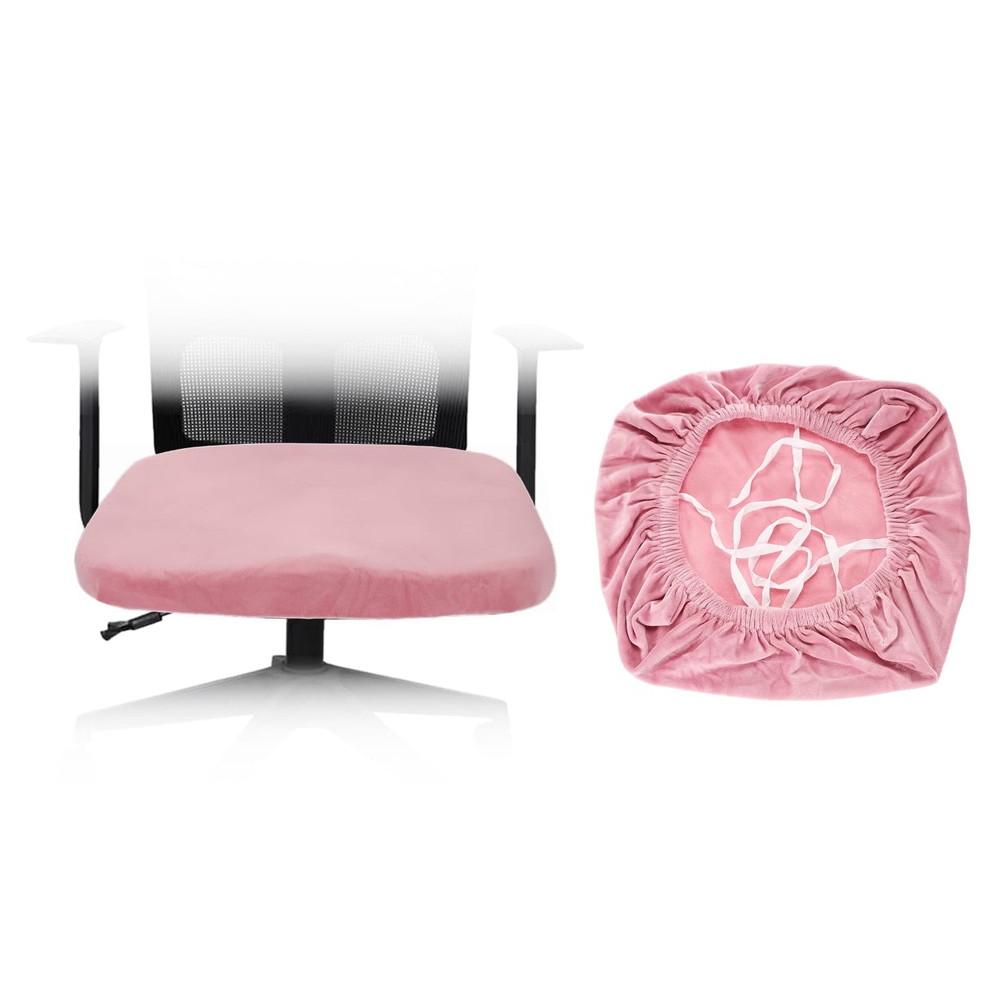 sourcing map Office Chair Cover, Stretchable Soft Rotating Chair Slipcover Washable Desk Computer Seat Cover Protector for Office Home, L(45-48cm)