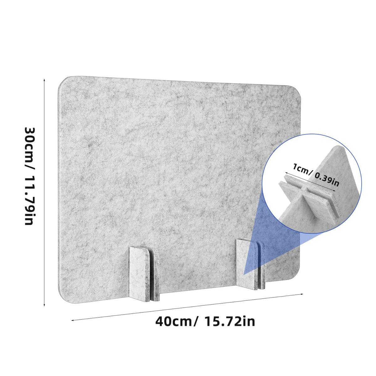 DIYEAH Felt Desk Divider Privacy Panel 15.75 X 11.81 X 0.39 in Freestanding Desk Screen Partition for Office School and Dormitory Acoustic Noise