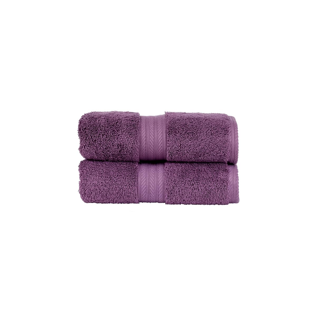 Christy Renaissance 2 Hand Towels Set | Berry Purple | 100% Egyptian Cotton Pile | Luxuriously Soft and Super Absorbent | 675 GSM