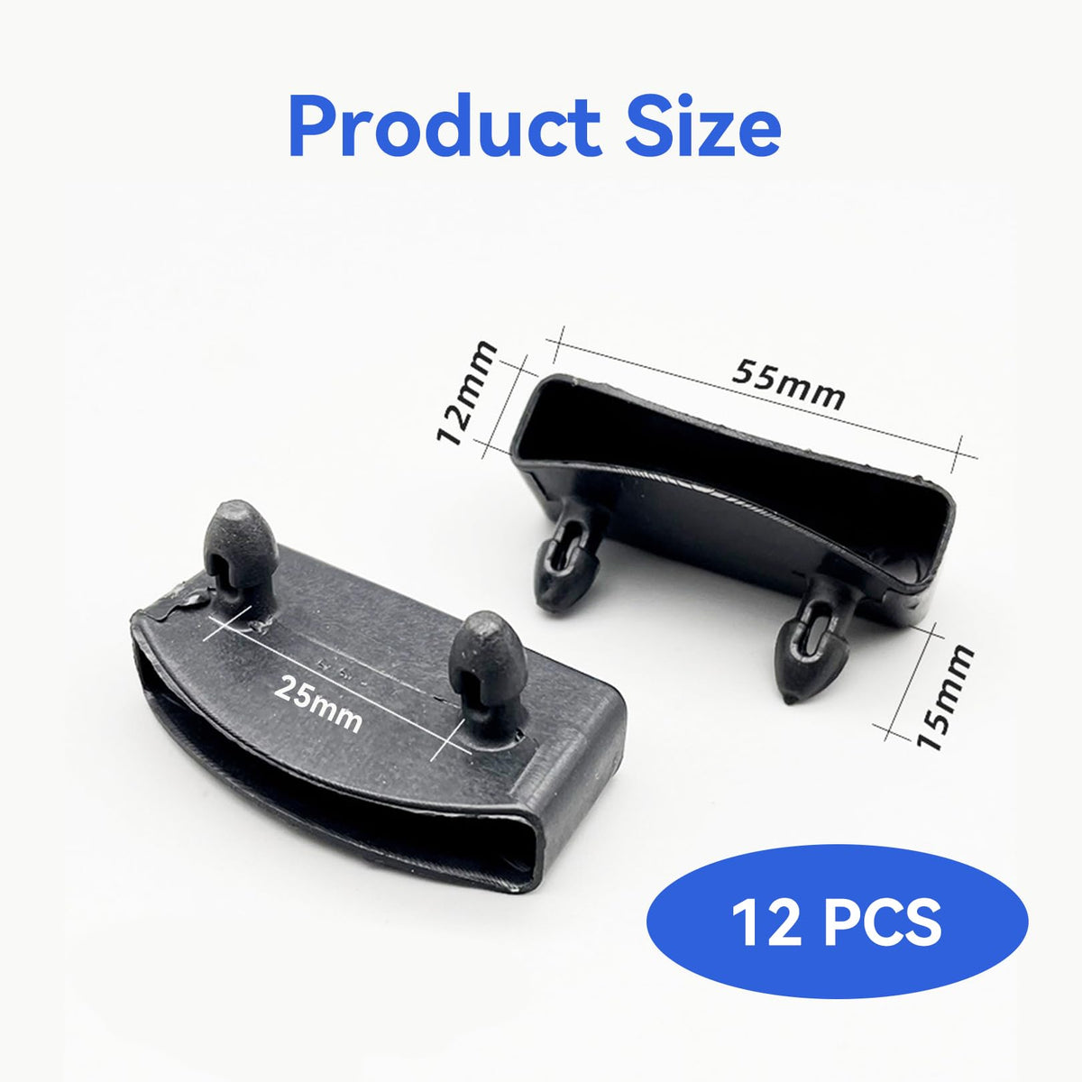 12 Pcs Plastic Bed Slat Holders, Bed Slats Holders, Black Replacement Bed Slats Holders, Plastic Bed Slat Caps
