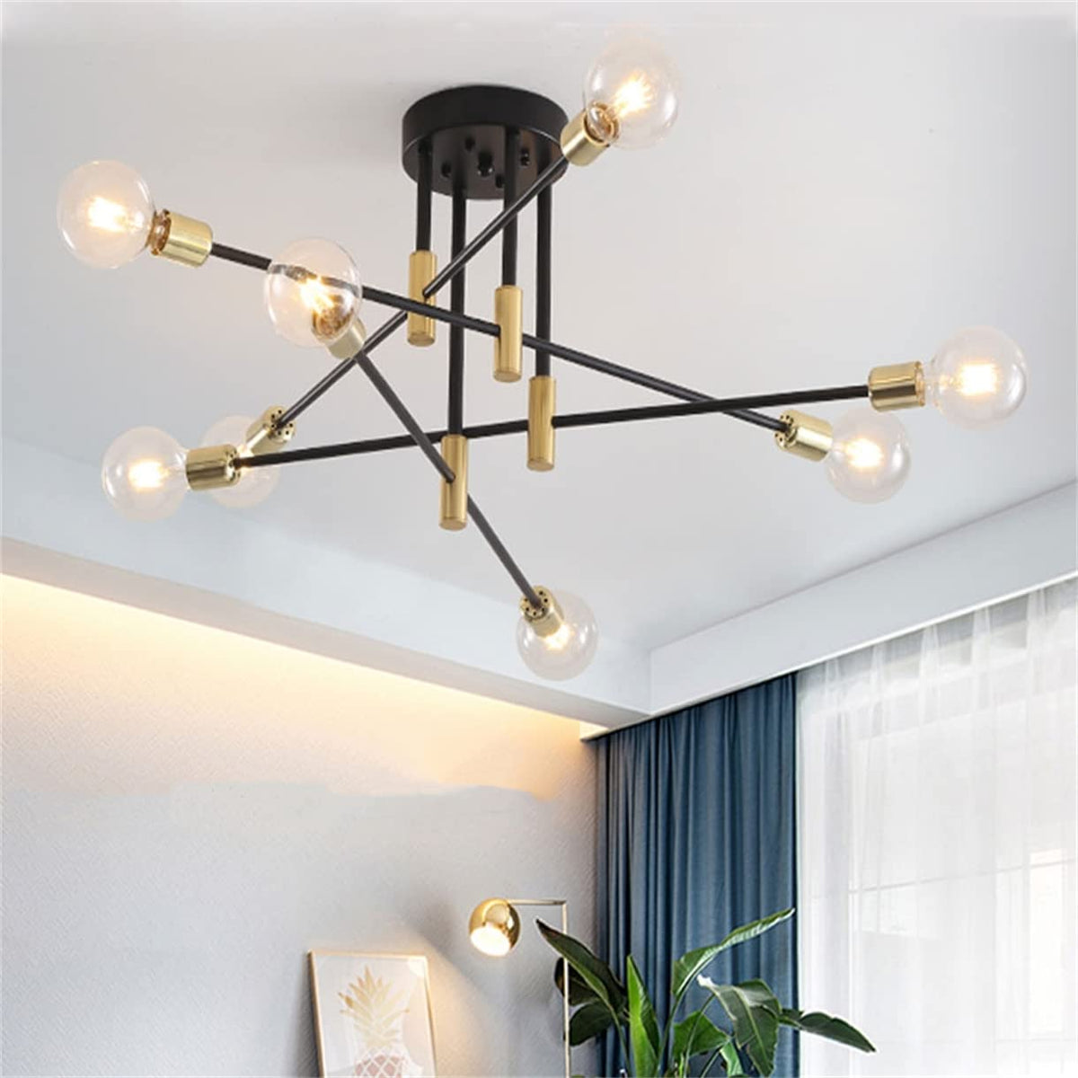 WQCSH Moderne The Minimalist Chandelier Creative Simple Dining Room Living Room Kitchen Office The Bar Decorate Artificial Satellite Modelling Design