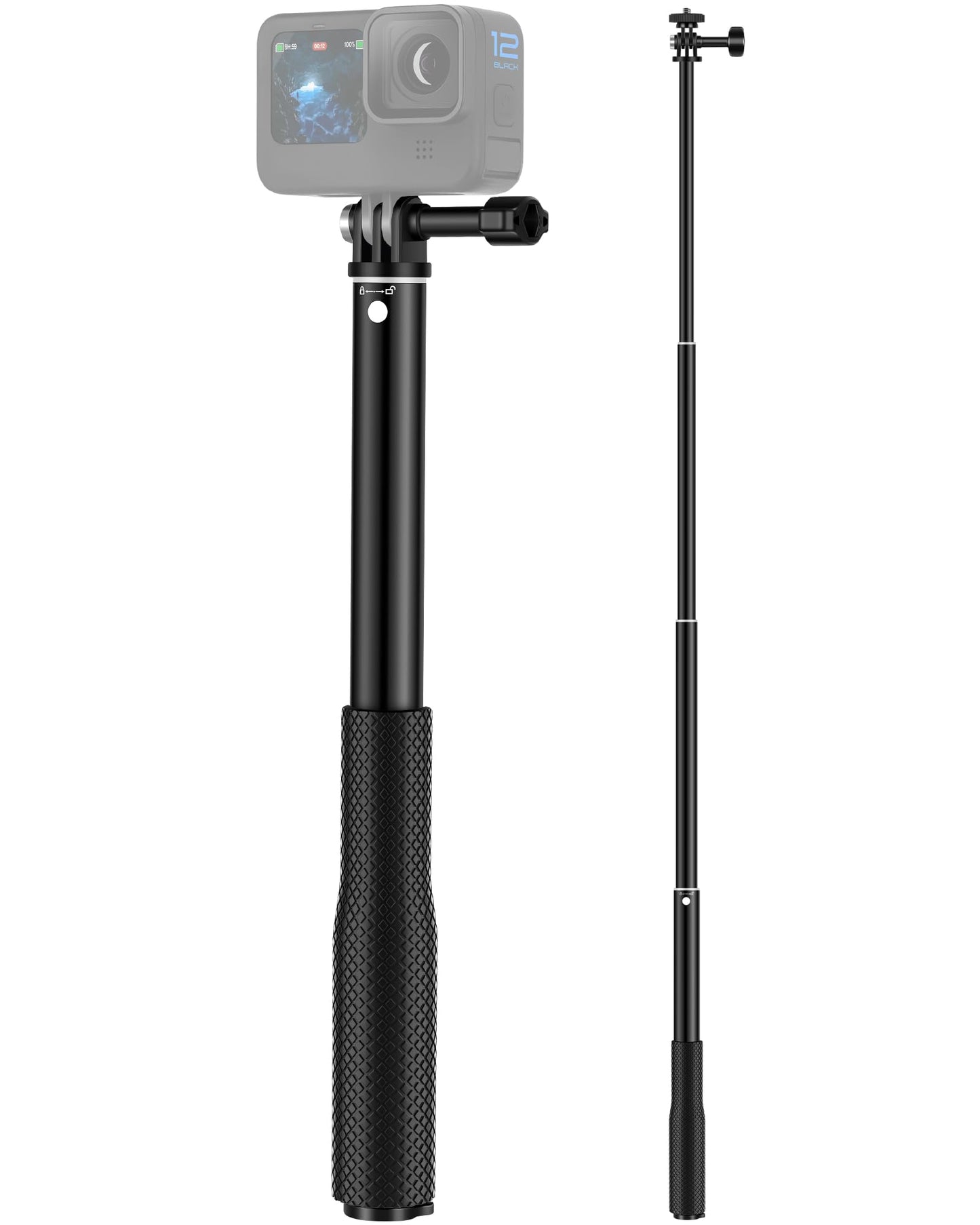 36"/92cm Extendable Waterproof Selfie Stick for DJI Osmo Pocket 3, Go Pro Hero 13/12/11/10/9/Max, Insta360 X5/X4, AKASO EK7000/V50 X Action Camera -