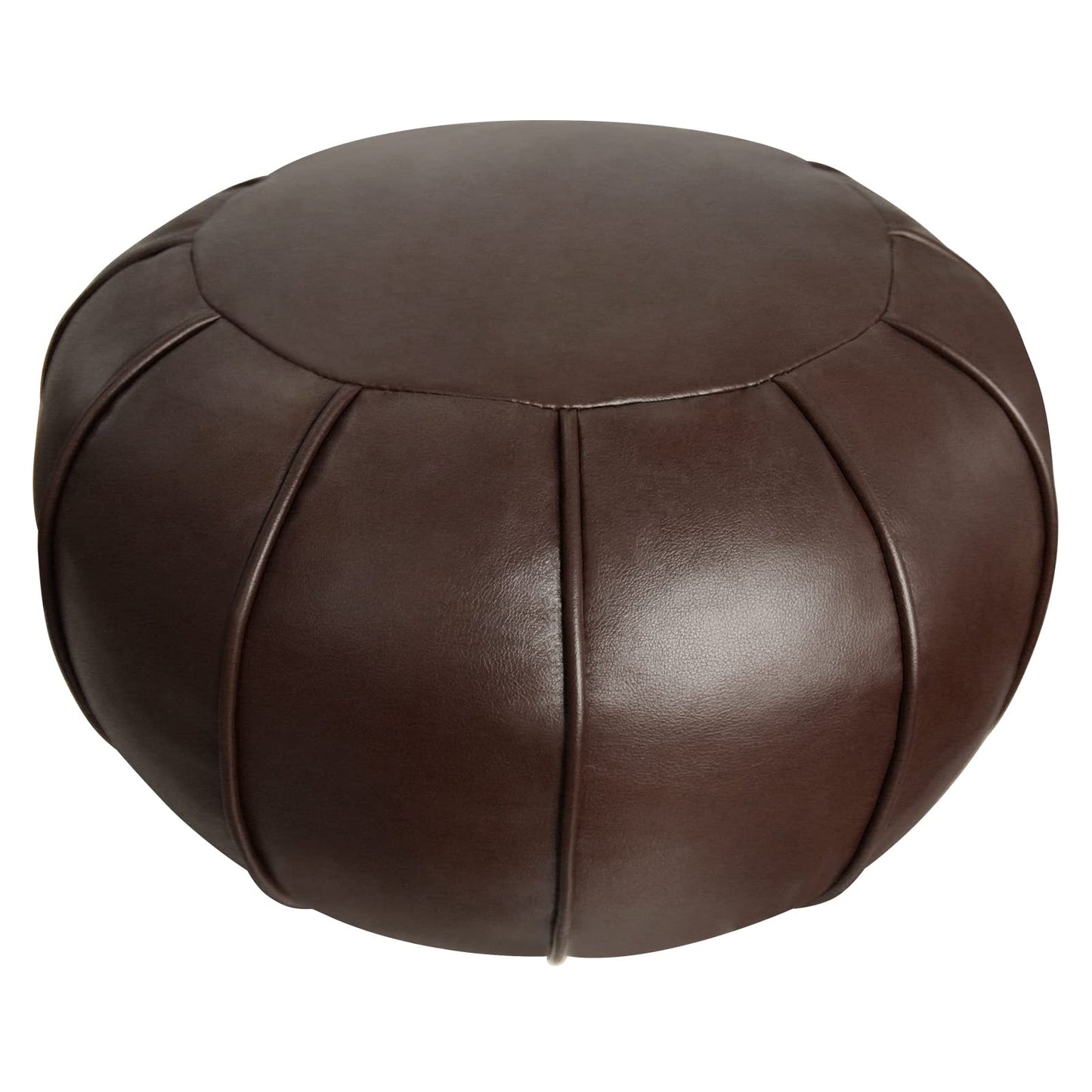 Louis Donné Premium Artisanal Leather Pouffe, Handmade Unstuffed Ottoman Pouf Cover, Footstool