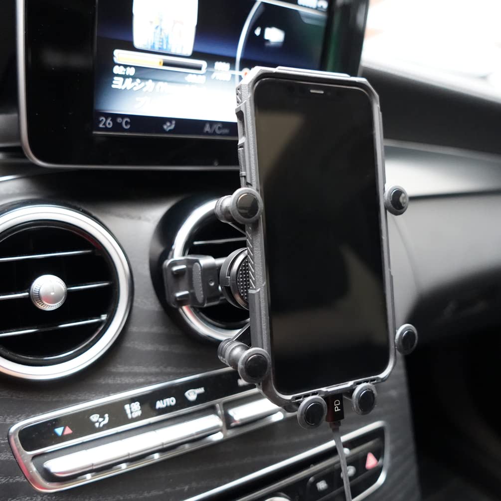 X-Rnio Car Phone Holder Mount Compatible with Mercedes Benz C-Class, E-Class,S-Class,B-Class,A-Class GLC/GLE/GLS/GLB/GLA-Class 2016-2023 & Mini