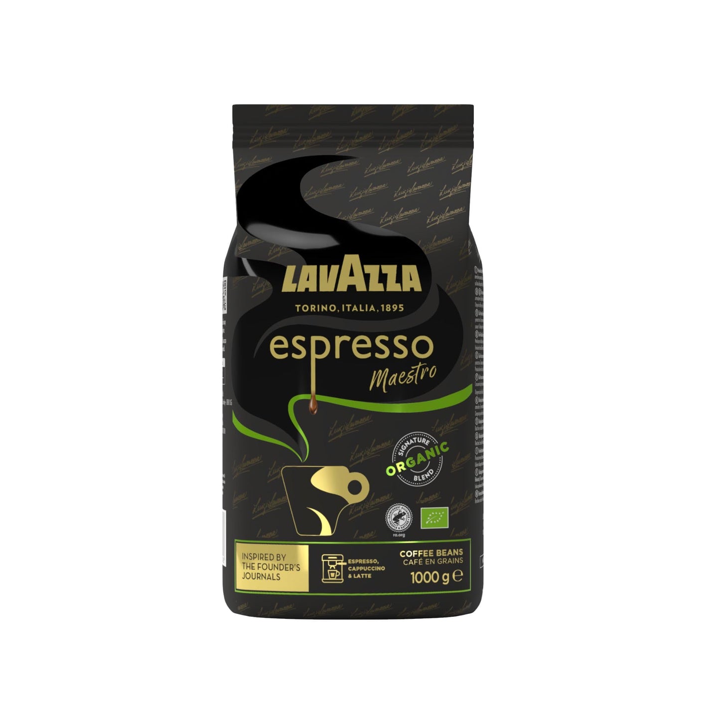 Lavazza, Espresso Maestro, Coffee Beans, Ideal for Espresso Machines, Balanced & Aromatic Taste, Intensity 9/10, Dried Fruit & Chocolate Notes, 100%