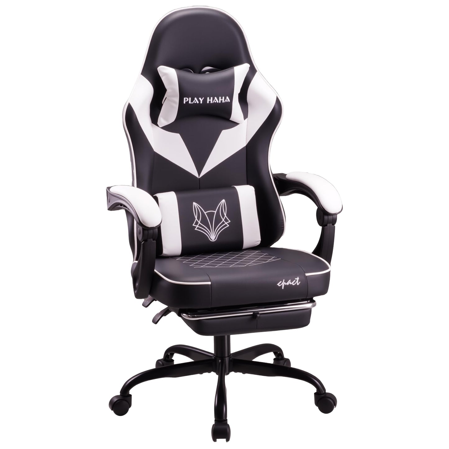 play haha Gaming Chair Ergonomic Gaming Chair with High-Density Foam & Breathable PU Leather 135-Degree Recline