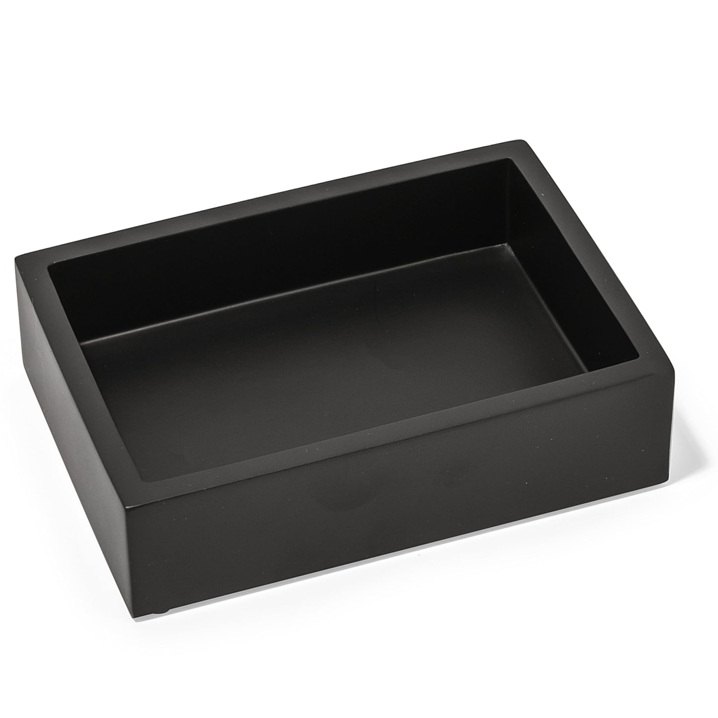 Yew Design Matte Black Square Soap Dish, Hand Soap Holder for Bathroom, Shower, Countertop, Bathtub, Wash Room, Kitchen with Non-Slip Protective Pads